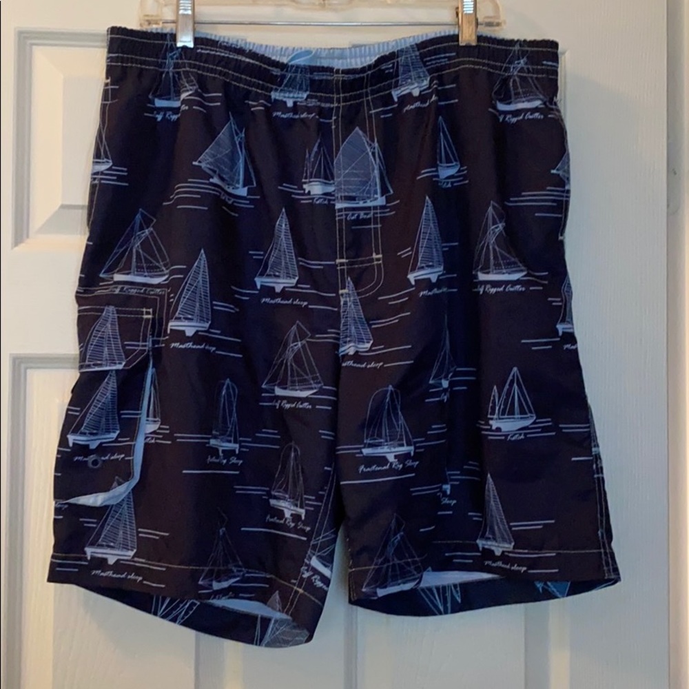 MEN’S SWIM TRUNKS WITH SAILBOAT DESIGN!! MEXICO